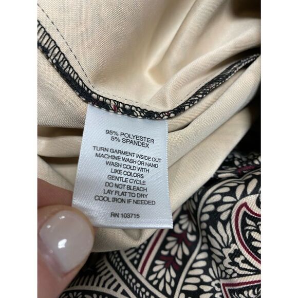 Valerie Stevens Black Berry & Taupe Print Pencil Skirt NWOT - Picture 5 of 6